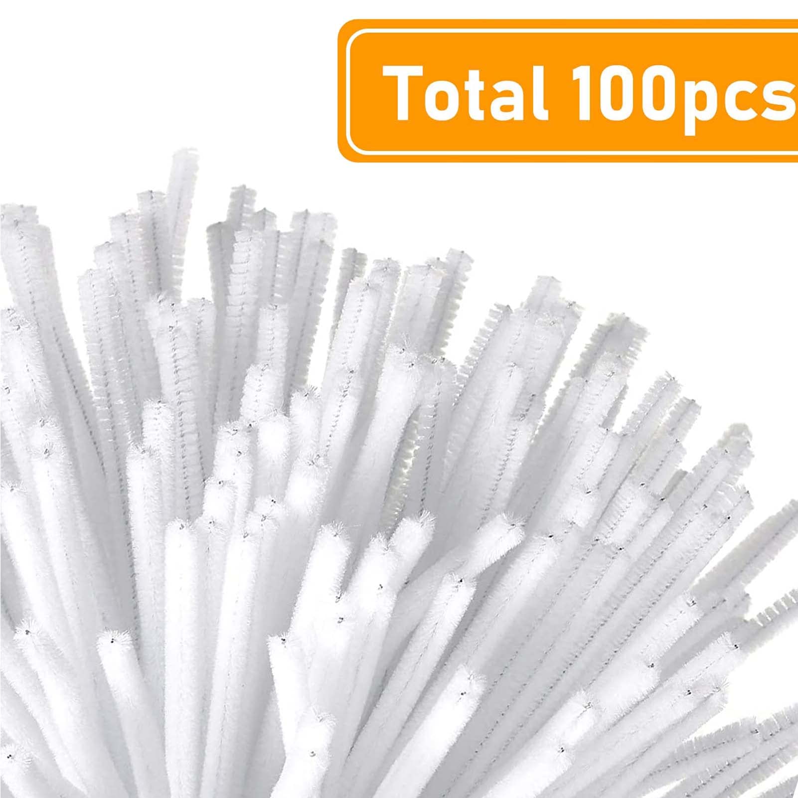  Caydo 200 Pieces White Pipe Cleaners Craft Chenille Stems  For DIY Art Creative Crafts Party Decorations