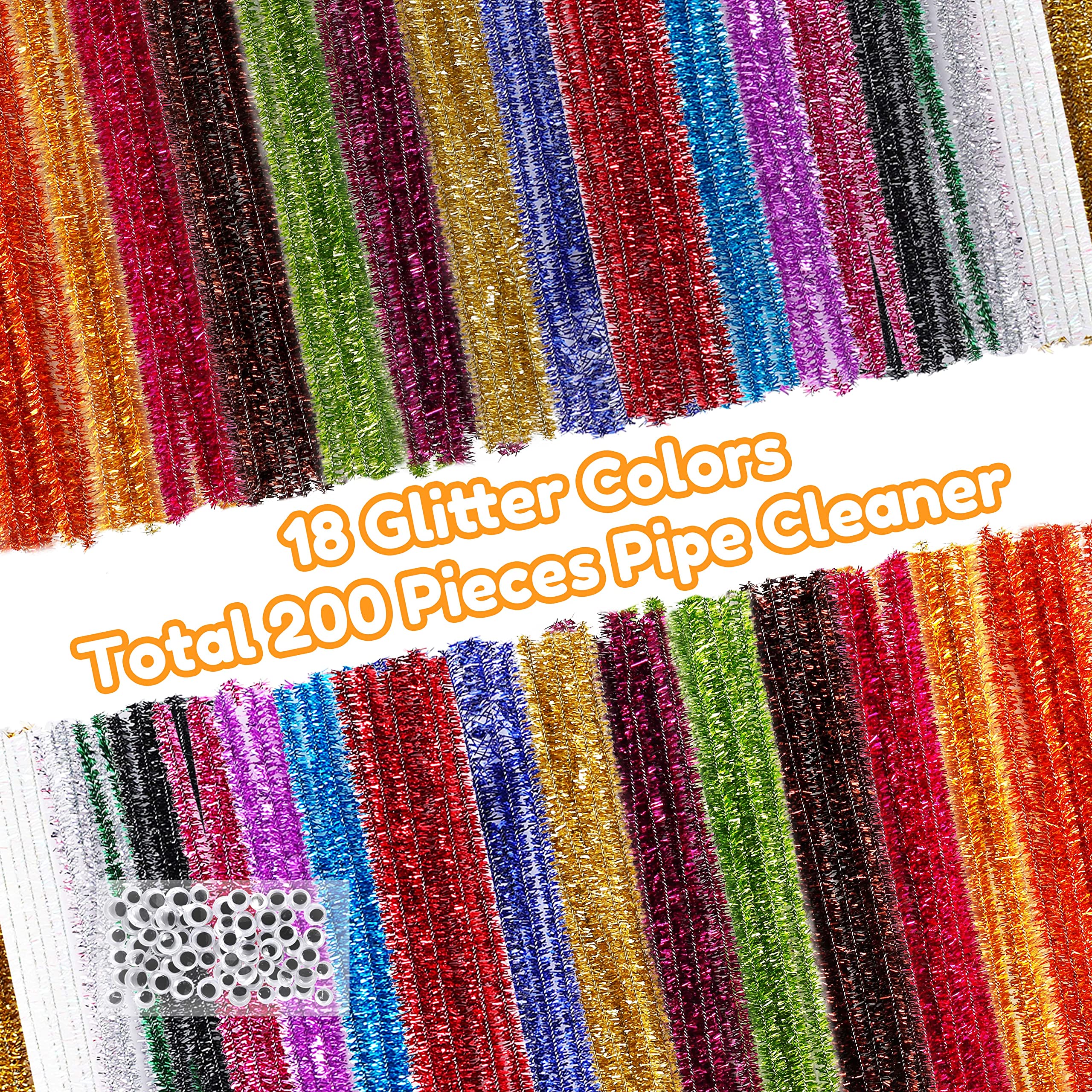 Pipe Cleaners, Pipe Cleaners Craft, Arts and Crafts, Crafts, Craft  Supplies, Art Supplies (200 Multi-Color Pipe Cleaners) 