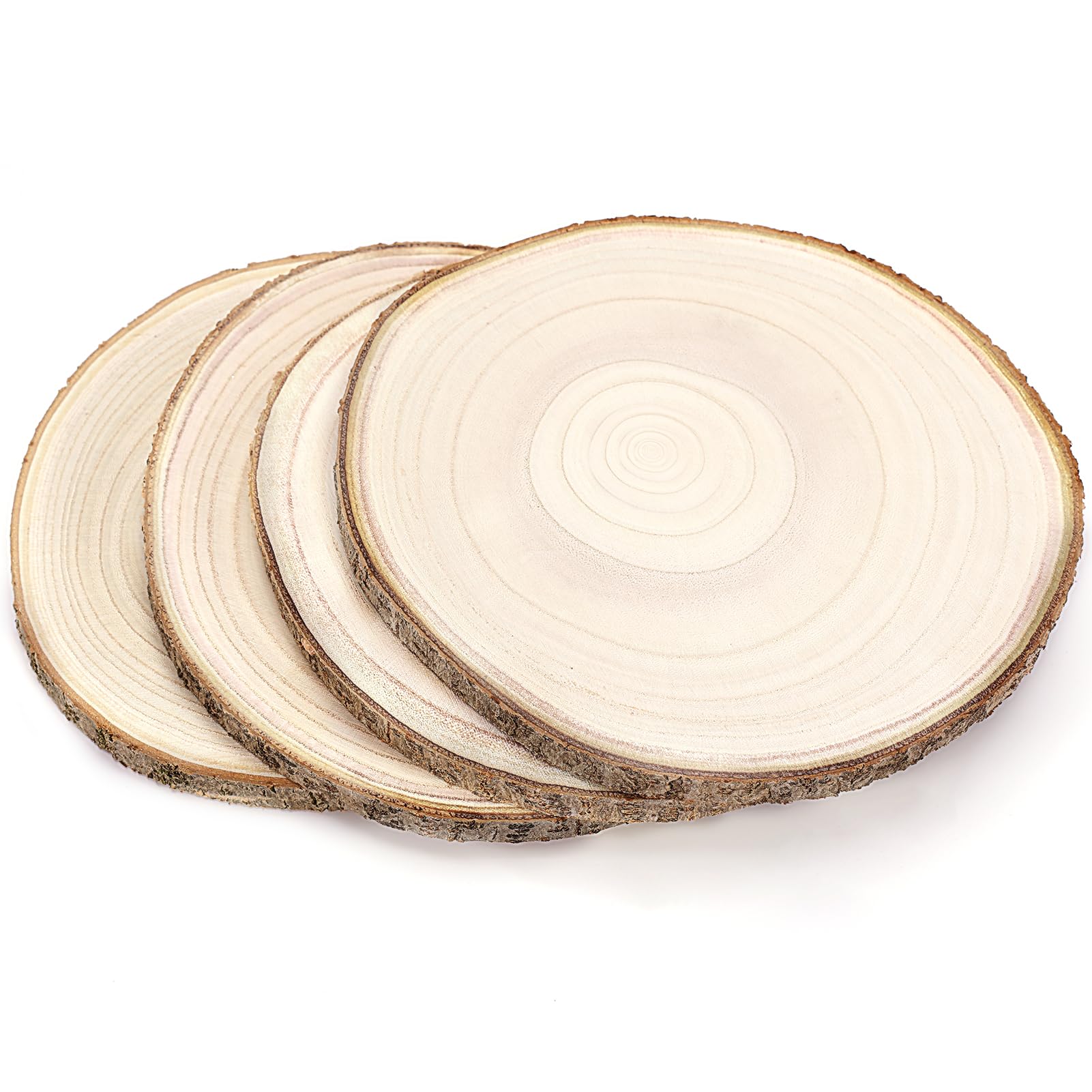  Caydo 4 Piece 10-11 Inch Wood Centerpieces for Tables, Large  Wood Slices for Centerpieces for Wedding Table Decoration, Candy Bar,  Party, and DIY Projects
