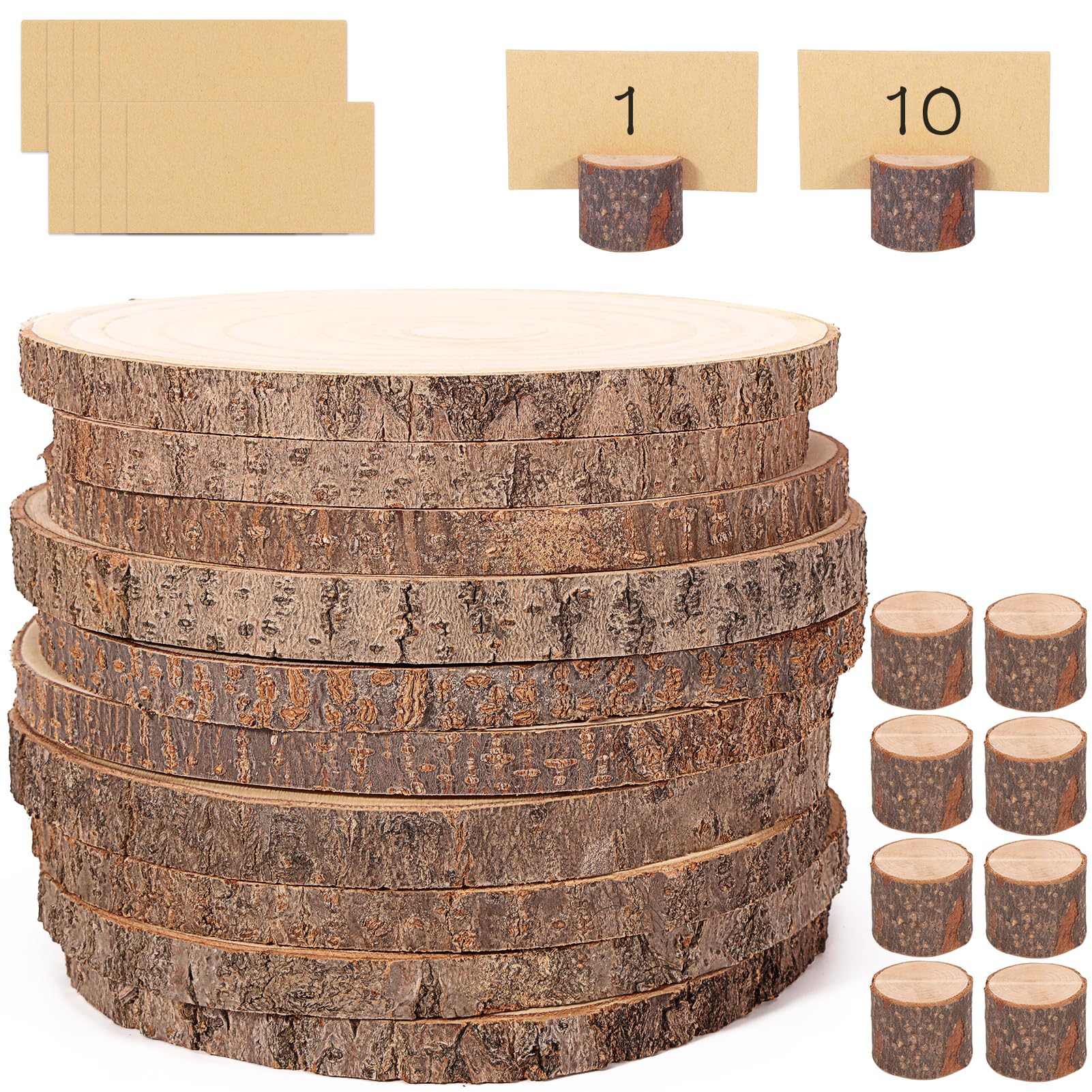  Caydo 8 Pieces 9-10 Inch Wood Centerpieces for Tables, Poplar  Wood Slices for Wedding Table Centerpiece Decoration, Painting, Pyrograph  and DIY Projects