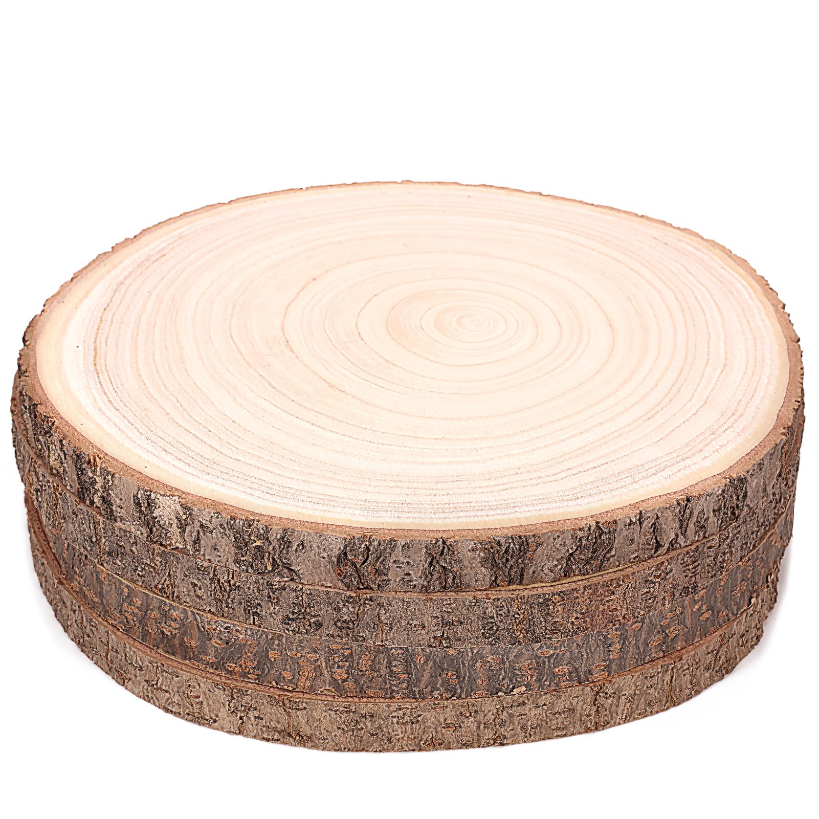 Natural Wood Slices, 39 Pcs 2.4-2.8 inches Craft Unfinished Wood kit  Predrilled with Hole Wooden Circles for DIY Crafts Wedding Decorations  Christmas