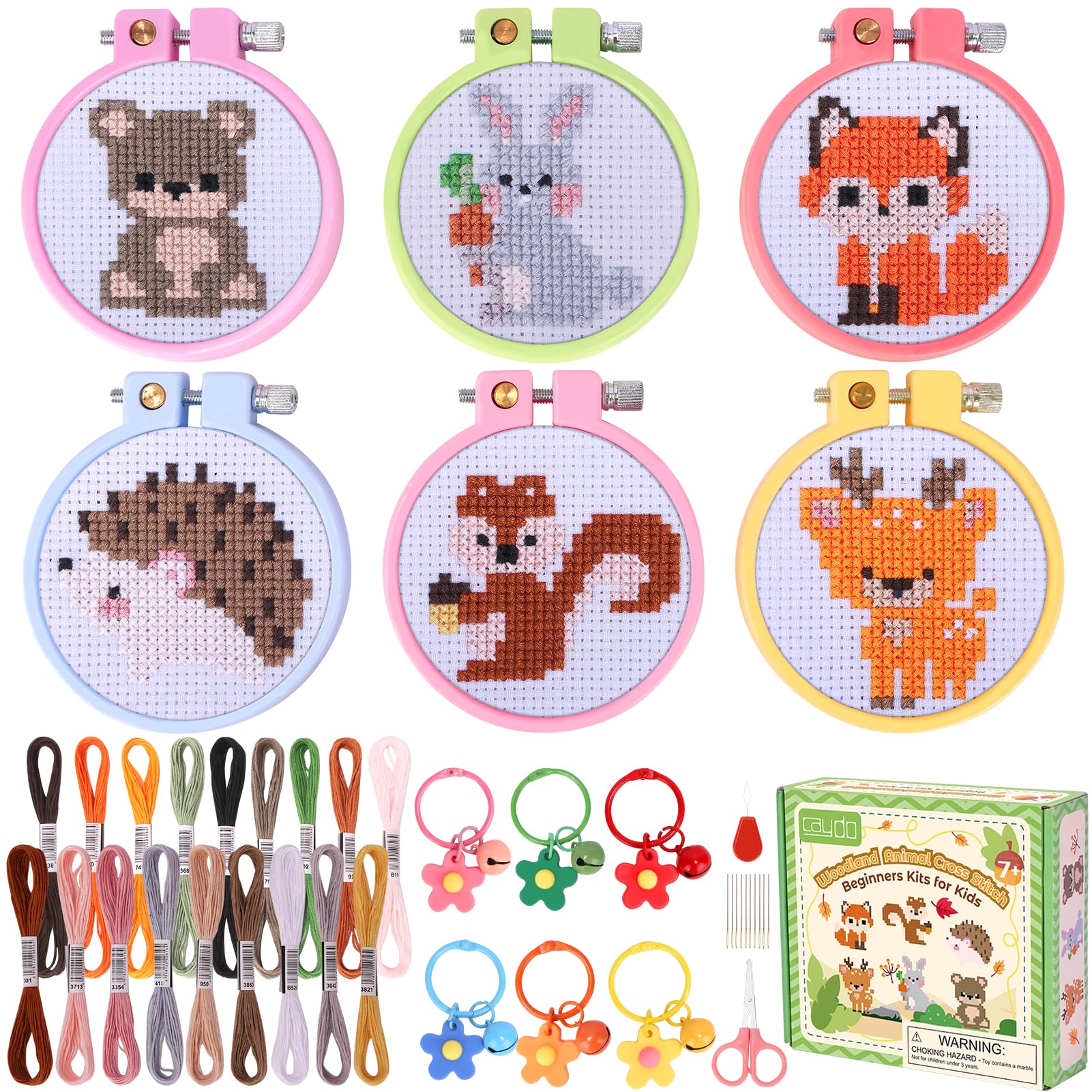 6 Pieces Embroidery Hoop Set Bamboo Circle Cross Stitch Hoop Ring 4 inch to  10 inch for Embroidery and Cross Stitch 